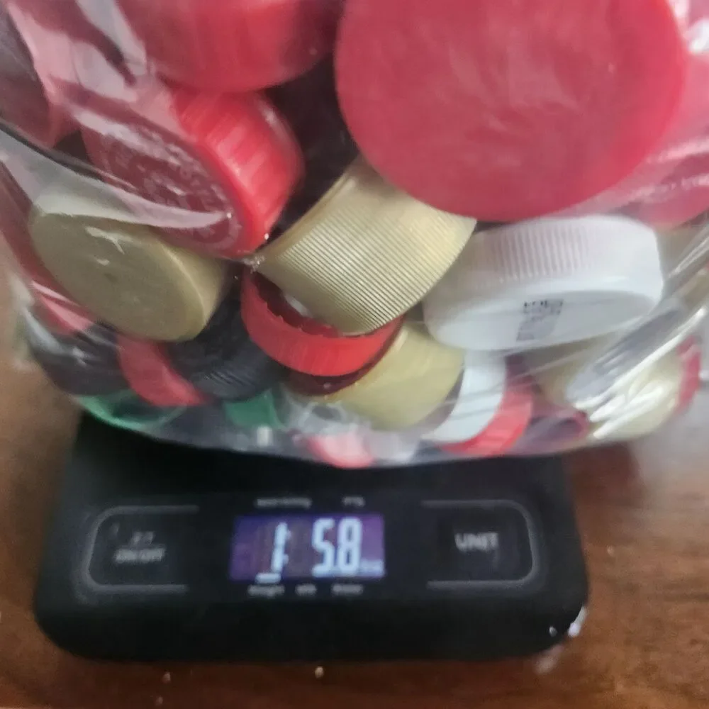 2 bread Bags Of Plastic Bottle Caps Coke Sprite Gatorade Crafts Art Supplies